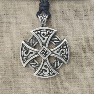 Amulett Keltisches Radkreuz aus Zinn